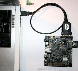 Pandaboard et câble USB / Série