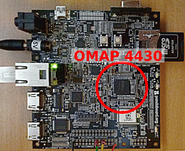 Processeur OMAP 4430 sur la Pandaboard
