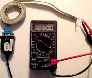 Signal RTS inactif sur port RS-232