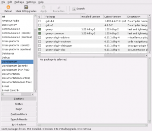 Synaptic sur Raspbian