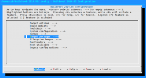 Menu Buildroot